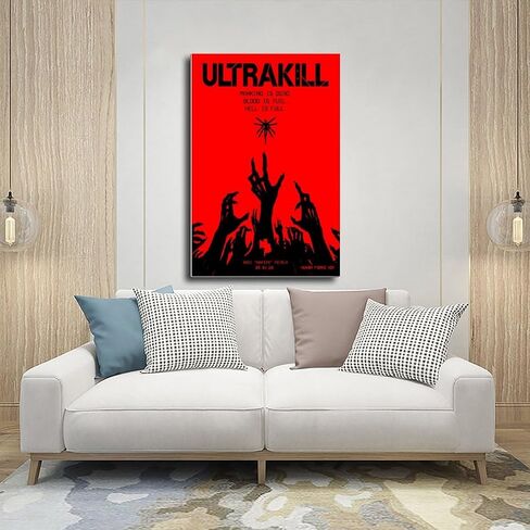 ALIBAG Game Ultrakill 9 قماش ملصق جدار الفن ديكور طباعة صور لوحات لغرفة المعيشة غرفة نوم الديكورUnframe-style12x18 بوصة (30x45 سم) in Kuwait