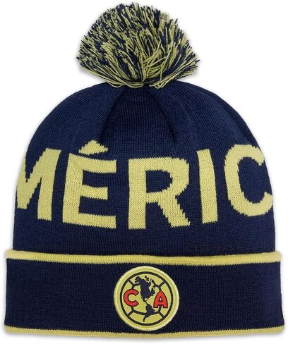 Icon Sports Officially Licensed World Clubs Pom Beanie - Premium Soft Knit Winter Hat for Soccer Fans, Warm Soccer Fan Gear in Saudi Arabia