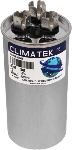مكثف دائري ClimaTek - يناسب York # 024-25894-700 S1-02425894700 | 40/5 فائق التوهج MFD 370/440 فولت تيار متردد in Kuwait
