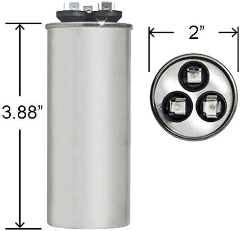 مكثف دائري ClimaTek - يناسب York # 024-25894-700 S1-02425894700 | 40/5 فائق التوهج MFD 370/440 فولت تيار متردد in Kuwait