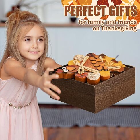 Ferraycle 3 Pcs Thanksgiving Turkey Decor Fall Decor Autumn Farmhouse Sign Rustic Tiered Tray Decorations Table Centerpieces Standing Wooden Block Sign for Halloween Home Kitchen in Saudi Arabia