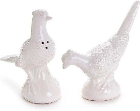 Two's Company Pheasant Salt and Pepper Shaker Set, White, Ceramic, Kitchenware and Accessories, 54715 in Saudi Arabia