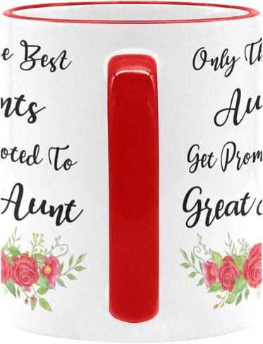 Funny White + Black Novelty Coffee Mug, Only The Best Aunts Get Promoted to Great Aunt Coffee Mug 11 oz Ceramic Mug, Aunts Coffee Mug, Aunts Mug, Aunt Coffee Cup, Aunt Cup in Saudi Arabia