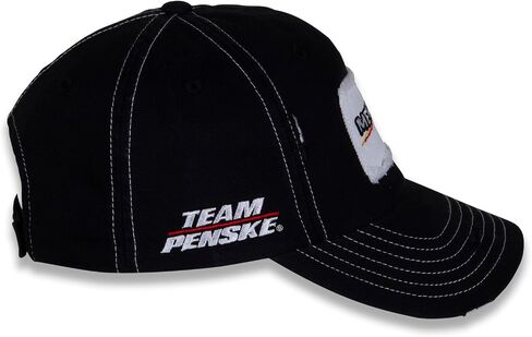 Ryan Blaney #12 NASCAR 2024 Menards Vintage Patch Stressed Brim Black Hat in Saudi Arabia