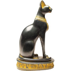 Discoveries Egyptian Imports Bastet Cat Goddess Statue - White - 5.5" Tall - Made in Egypt.