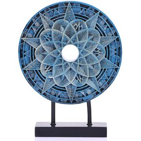 DOVDOV Blue Home Decor, Unique Round Sculpture for Room Decoration Large Statue, Suitable for Living Room Coffee Table, Office Shelves, TV cabinets, cabinets Kitchen Above Entrance Table Centerpiece.