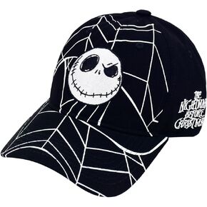 Disney The Nightmare Before Christmas Dad Hat, Adult Cotton Baseball Cap with Curved Brim, Black, One Size