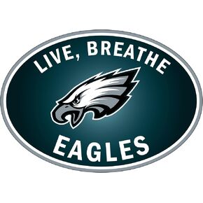 Siskiyou Sports NFL Philadelphia Eagles Live-Breath Auto Decal, Team Colors, One Size