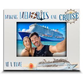 BELLA BUSTA- Cruise Themed Picture Frame-Travel, Adventure, Wedding, Honeymoon, Vacation, Family Trip, Special Occasion-UV Print (5x7 HORIZONTAL)