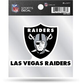 Rico Industries NFL Football Las Vegas Raiders LAS VEGAS Logo 4"x4" Small Style Decal