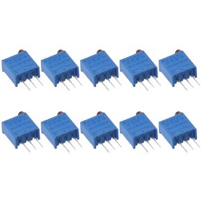 10 Pcs 10K Ohm 3296W 3 Pins Trim Pot Trimmer Potentiometer, 3296W-103