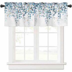 Christmas Valance for Windows,Winter Snowflakes Merry Christmas Ball Ornaments Xmas Snowflake Sparkle Red Window Treatments 1 Panel Short Curtains for Kitchen Windows Bathroom Bedroom,54 x 18 Inch