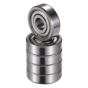 ACROPIX 625ZZ 5x16x5mm درع معدني مزدوج صف واحد محامل كروية ذات أخدود عميق لون فضي - حزمة من 5 in Kuwait