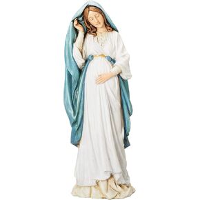 Roman Joseph's Studio Expectant Mary Figure, Renaissance Collection, 8.75" H, Resin and Stone, Religious Gift, Decoration, Collection, Durable, Long Lasting in Kuwait