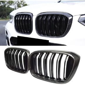 MAXDOM Replacement Front Upper Grill Fit for BMW (2022-2024) X3 G01 X4 G02 LCI – Gloss Black Single Slat ABS Grille