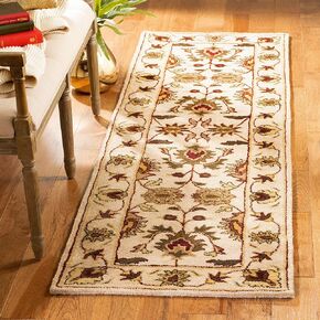 SAFAVIEH Classic Collection 5' x 8' Rust / Black CL239C Handmade Traditional Oriental Premium Wool Area Rug