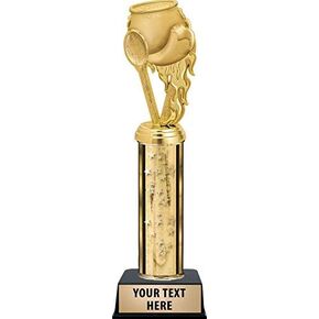 Crown Awards Cooking Chili Pot Trophies - Gold Stars Cooking Chili Pot Trophy with Custom Engraving Prime