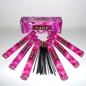 Hem Sage Hexa Incense Stick, 6 Packs X 20 Sticks = 120 Sticks