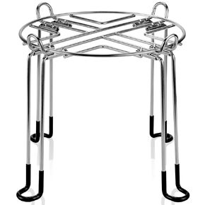 Extra Tall 8" Stainless Steel Gravity-fed Water Filter Stand with Rubber Non-Slip Feet 9" Diameter Stand Compatible with Most Medium Size Gravity-fed Water System Gravity Tanks