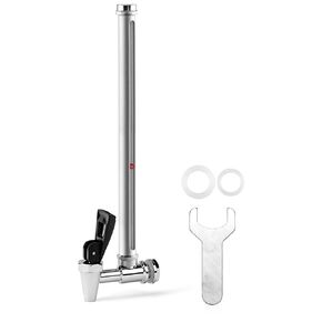 Extra Tall 8" Stainless Steel Gravity-fed Water Filter Stand with Rubber Non-Slip Feet 9" Diameter Stand Compatible with Most Medium Size Gravity-fed Water System Gravity Tanks