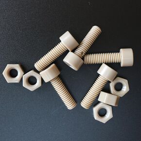 5 x PEEK Hex Socket Head Screws M6 x 20mm Nuts & Bolts - Peek Plastic nuts and bolts, anti corrosion, chemical resistant, high temperature resistance, (15/64 x 25/32 in)