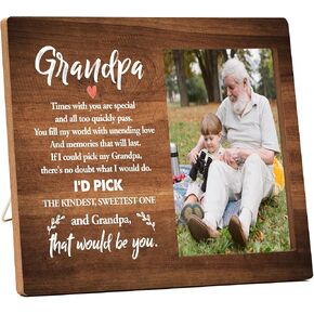 Grandpa Picture Frame, I love you papa Photo Frame, Picture Frames Gift for Father's Day Birthday Christmas, Gifts for Best Grandpa, Gift for Grandfather Grandparents Favors -C13