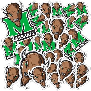 Desert Cactus Marshall University Stickers Thundering Herd MU Vinyl Decals Laptop Water Bottle Car Scrapbook 11.42x8.98 Sheet T1 (Type 1-1)
