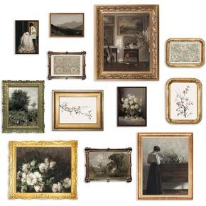 KBKBART Vintage Wall Art Prints, French Country Wall Decor Retro Countryside Landscape Canvas Painting, Classical Vintage Prints for Wall Decor, Rustic Farmhouse Decor Wall Art for Bathroom, Bedroom Living Room-UNFRAMED