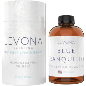 Levona Scent Essential Oil - Fresh Aroma for Home, Office, Hotel & Spa, Perfect in Humidifiers and Diffusers, Luxury Fragrance, with Coastal Breeze & Citrus Notes - 700ml/ 23 fl oz, Blue Tranquility