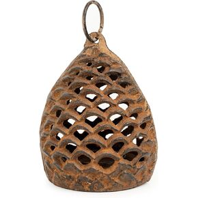 Sungmor Cast Iron Candle Holder, Decorative Garden Hanging Lantern, Vintage Tabletop Tealight Candle Holder, Home Porch Patio Decor, Candle Stand for Votive Candle, Flameless Candle