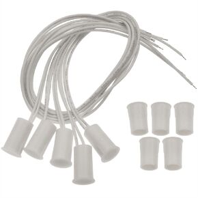5 Sets Magnetic Door Switch RC-33 NC Recessed Wired Security Window Door Contact Sensor Alarm Magnetic White Normal Closure(NC)