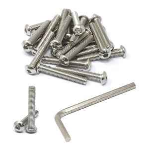 iexcell 25 Pcs 5/16-18 x 2" Stainless Steel 304 Hex Socket Button Head Cap Screws Bolts Kit