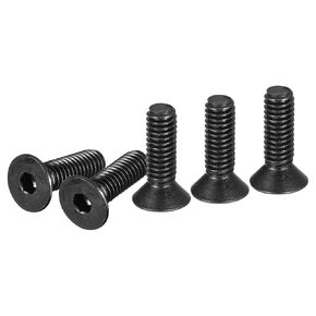 5/16-18x1" Flat Head Socket Cap Screws, 15 Pack Hex Socket Flat Head Screws Carbon Steel Black Oxide, Full Thread, Countersunk Bolts