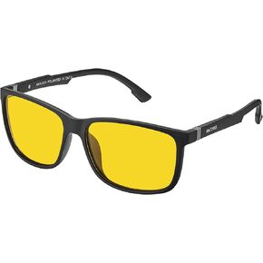 CARFIA Night Vision Driving Polarized for Men Women Sports Glasses, Lightweight Yellow Fishing Golf Sunglasses
