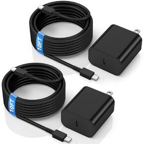 2Pack 45W Super Fast Charger with USB C Cable 10ft, Type C Wall Charging Block Adapter and Android Phone Charger Cord Long for Samsung Galaxy S23 Ultra/S23/S23+/S22/S22+/S22 Plus/S21/Note 20/Note10+