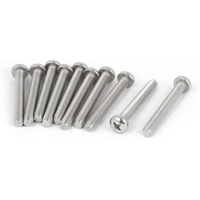 uxcell M5x40mm 316 Stainless Steel Phillips Pan Head Machine Screws Fasteners 10 Pcs