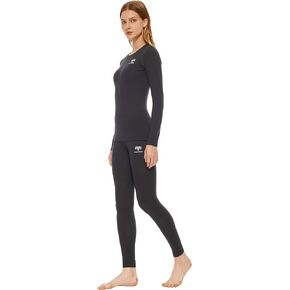 Women's Merino Wool Base Layer John Set Crewneck Top and Bottom Thermal Underwear