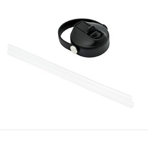 Black Flex Straw Lid with 2 Straws and Hydroflask Wide Mouth Bottles, Compatible with Hydro Flask 20 32 40 oz Bottles, Cap for Hydroflask Wide Mouth Straw Lid Top Hydroflask Wide Mouth Lid