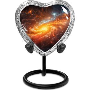 Heart Shaped Keepsake Cremation Urns for Human Ashes - Celestial Journey Small Keepsake Urn for Men Women Children Pets - Burial Urns
