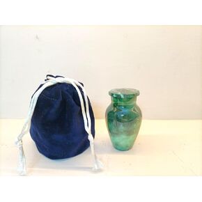 Small urn Human Ashes Adult Male Female Cremation urn Ashes Adult Male keepshake urn (Drak Green) in Saudi Arabia
