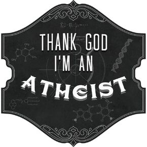 EvolveFISH Thank God I'm an Atheist Bumper Sticker - [4.5" x 4.5"]
