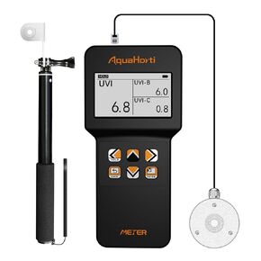 AH-UVCBA Light Meter,Test The UV Index of UVB | UVC,Irradiance Intensity of UVC, UVB, and UVA.Record The w/m² Distribution of UVC-UVA.