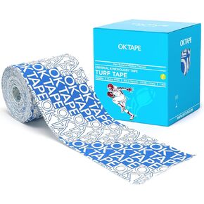 OK TAPE Turf Tape | 4 Inch Wide Kinesiology Tape, Protects Arm from Turf Burn, Waterproof, Ultra Sticky Elastic Athletic Tape for Football (30 Feet) Black