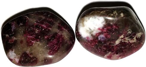 مجموعة قطعتين من أحجار كريمة كريستال روبي تورمالين متوسطة الحجم ومصقولة وشفاء طبيعي من مدغشقر in Kuwait