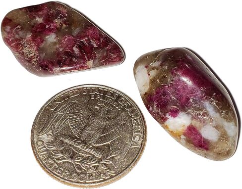 مجموعة قطعتين من أحجار كريمة كريستال روبي تورمالين متوسطة الحجم ومصقولة وشفاء طبيعي من مدغشقر in Kuwait