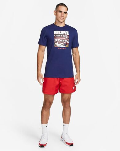 تي شيرت NIKE USA Pride Believe للرجال بألوان الفريق الوطني مقاس X-Large باللون الأزرق الداكن in Saudi Arabia