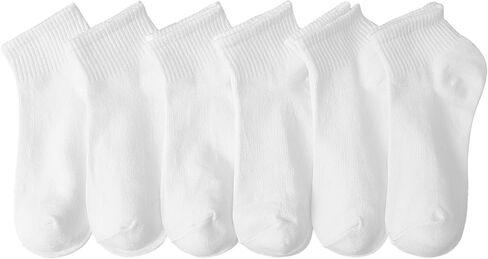 Lusofie White Ankle Socks for Women Cotton Mini Crew Socks Casual Ankle Socks Solid Color Athletic Running Socks for Bootie Gym Workout in Saudi Arabia