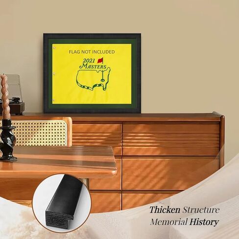 إطارات YhoBuy مقاس 16x20 لعلم الجولف مقاس 13x17، إطار جولف من الخشب الفاخر باللون الأخضر، قياسي، لا يتضمن خطافات in Kuwait