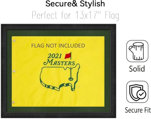 إطارات YhoBuy مقاس 16x20 لعلم الجولف مقاس 13x17، إطار جولف من الخشب الفاخر باللون الأخضر، قياسي، لا يتضمن خطافات in Kuwait