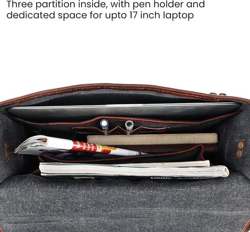 Handmade World Vintage Genuine Leather Large Messenger Bag 18 Inch Laptop Computer Bags Office Work Satchel Briefcase (18 Inch) in Saudi Arabia